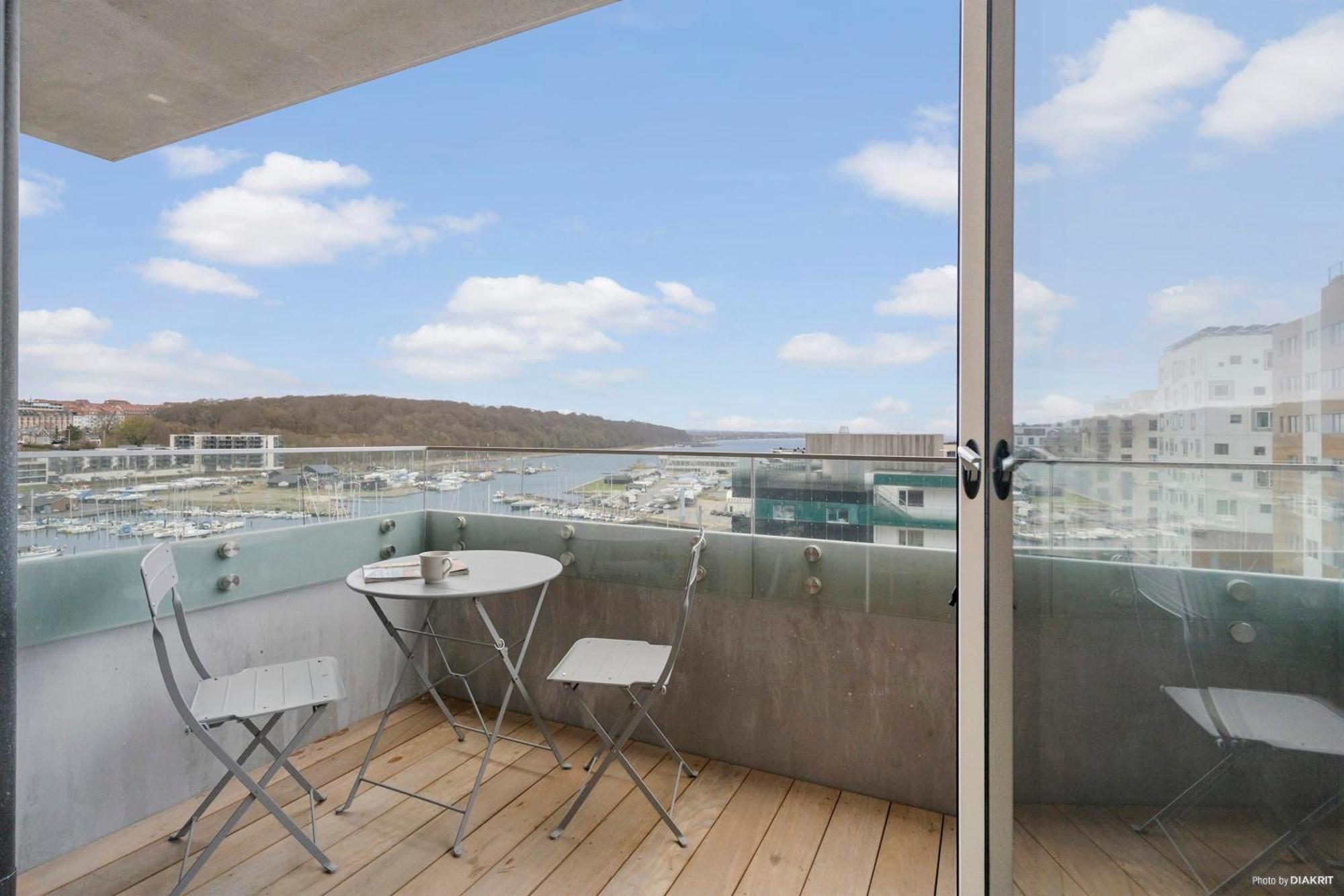 Seaside Apartment With Magical Balcony View Århus Eksteriør billede